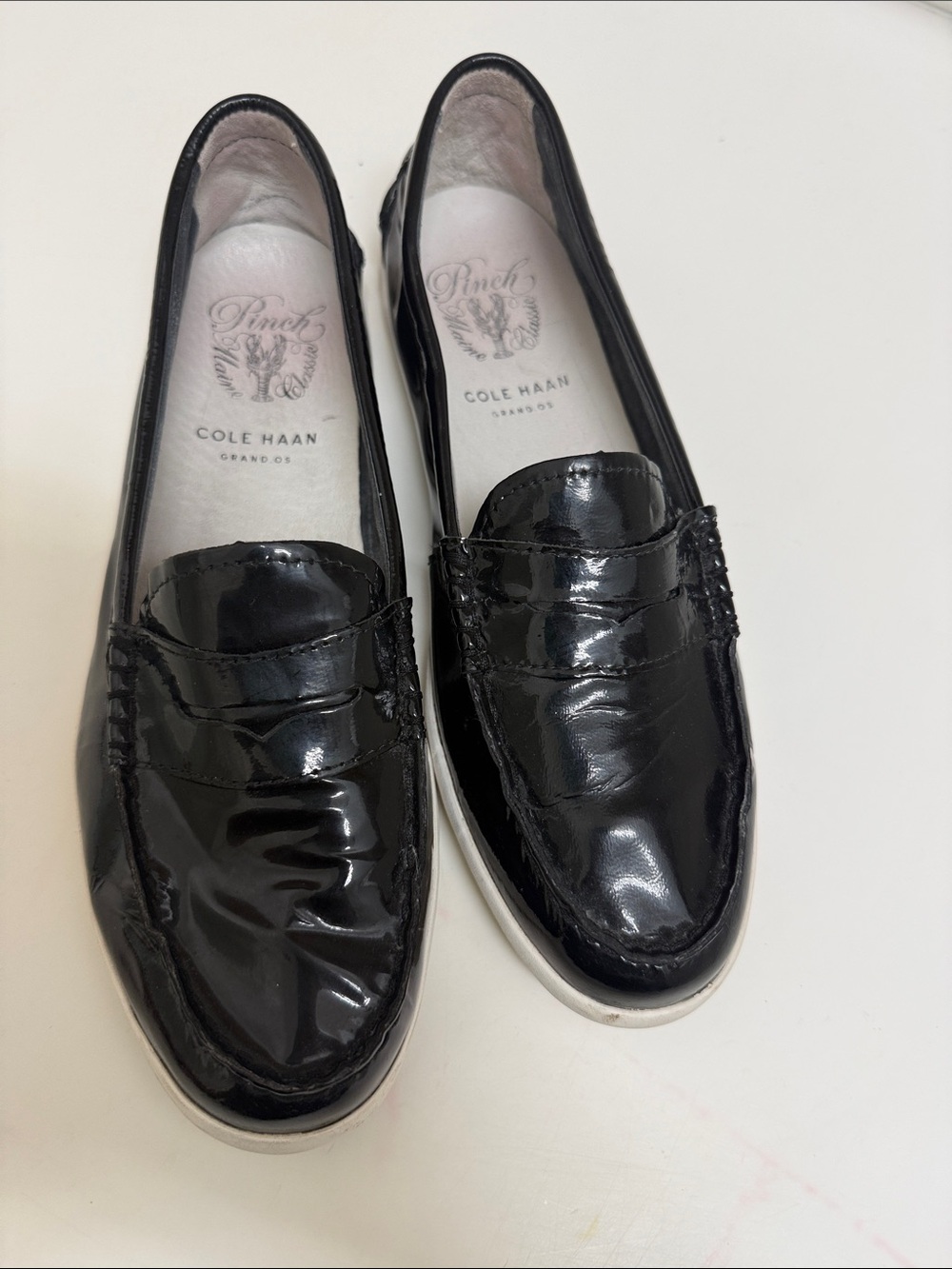Cole Haan Black Patent Leather Slip-On Loafers
